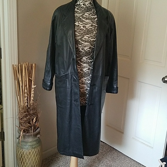 Jackets & Blazers - 100% Genuine leather full length coat, size XSP